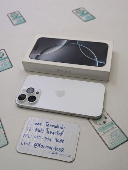 iPhone 16 Pro Max 256 White ศูนย์ไทย สภาพใหม่เอี่ยม อุปกรณ์ครบยกกล่อง ขาดสายชาร์จ สุขภาพแบต 100 ประกันยาว 8 เดือน เพียง 33,990 บาท ครับ รูปที่ 2