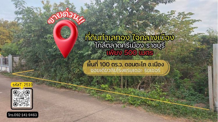 ใช่ ขายที่ดิน100ตรว.ดอนตะโก ทำเลทองกลางเมืองราชบุรี รูปที่ 2