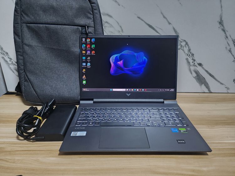 วินโดว์ 16 กิกะไบต์ อื่นๆ ใช่ HP Victus RTX 3060+intel i5-12500H+Ram16+16.1" FHD IPS+เครื่องสวย กริ๊บ 