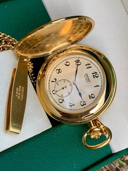 นาฬิกาพก  Seiko แท้ ระบบถ่าน 42 มิล สายเดิมตีตรา รูปที่ 8