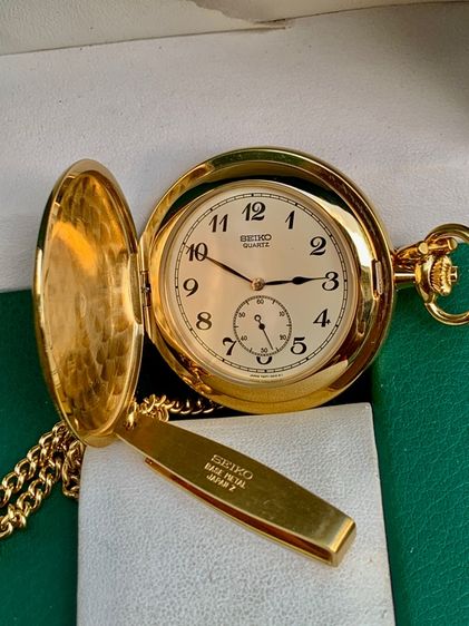 นาฬิกาพก  Seiko แท้ ระบบถ่าน 42 มิล สายเดิมตีตรา รูปที่ 6