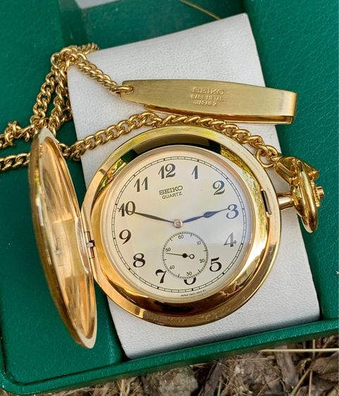 นาฬิกาพก  Seiko แท้ ระบบถ่าน 42 มิล สายเดิมตีตรา รูปที่ 2