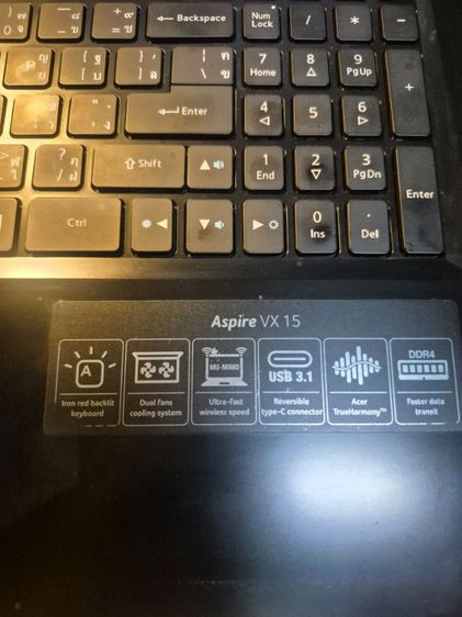 Acer Aspire VX 15 (VX5-591G)CPU: Intel Core i7-7700HQ รูปที่ 3