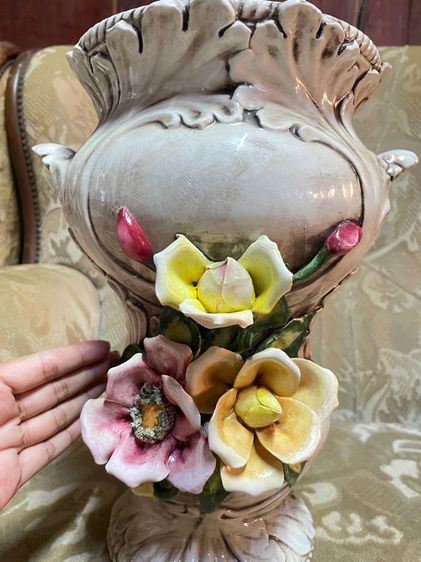 แจกันและตะกร้าสานเซรามิคของอิตาลี รูปที่ 4