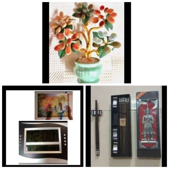  ต้นไม้หยกสี นาฬิกา ชุตะเกียบ