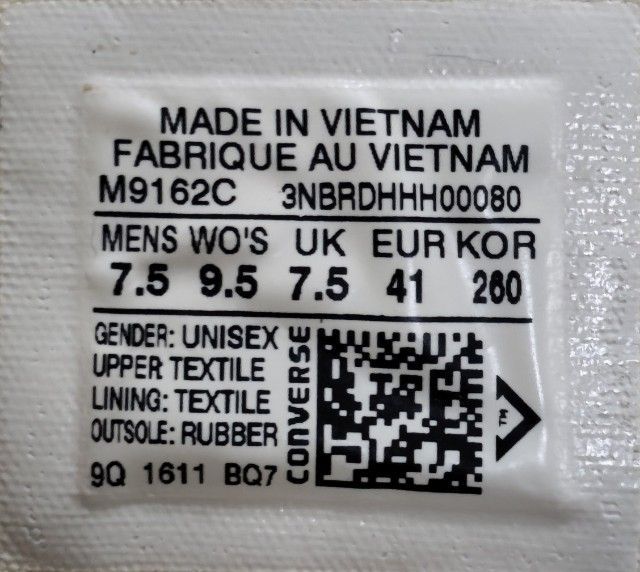 Converse หุ้มข้อ 41.0 26.0 แท้ มือสอง รูปที่ 13