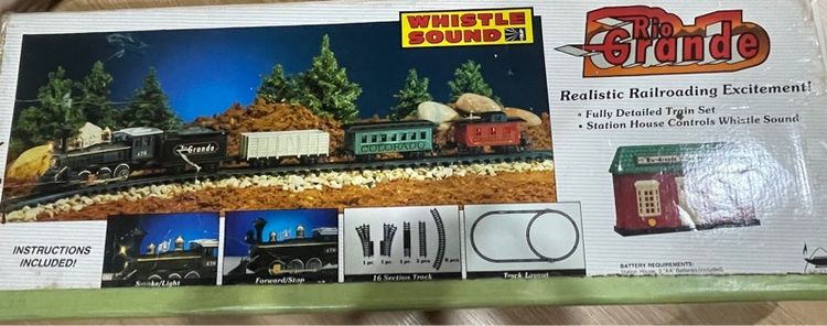 โมเดลรถสะสม รถไฟ Vintage Train Set New Bright Rio Grande