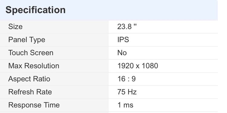 จอคอม Acer VG240Y  รูปที่ 5