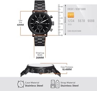 ขายแล้ว FOSSIL RHETT CHRONOGRAPH BLACK MEN'S BQ2845 WATCH  รูปที่ 14