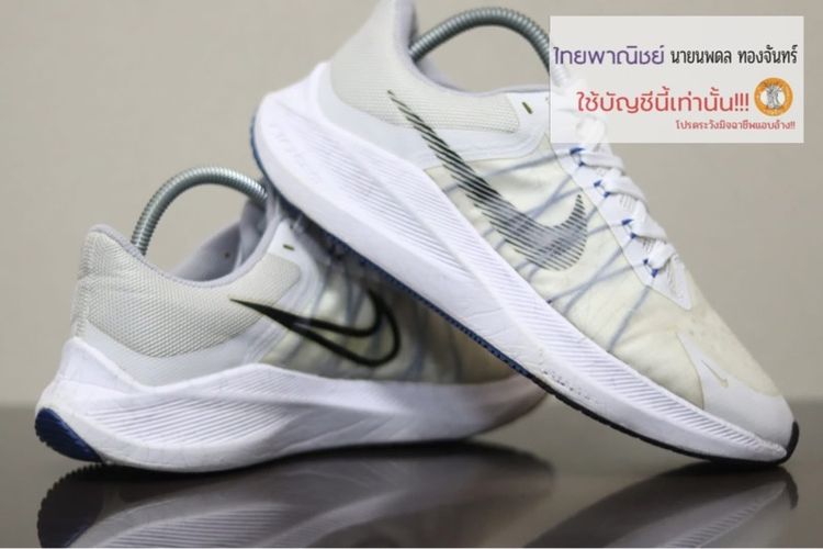 รองเท้า NIKE แท้ 💯 เบอร์ UK 6.5 EUR 40.5 cm 25.5 คนเท้า 25-26 cm ใส่ได้ครับ สภาพดีมาก เบามาก พื้นเต็ม ทรงสวยครับ น่าสะสมครับ รูปที่ 2