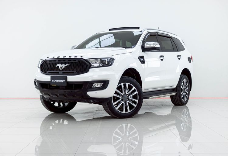 Ford Everest 2021 2.0 Bi-Turbo Titanium+ 4WD Utility-car ดีเซล ไม่ติดแก๊ส เกียร์อัตโนมัติ ขาว