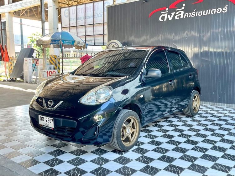 Nissan March 2018 1.2 E Sedan เบนซิน ไม่ติดแก๊ส เกียร์ธรรมดา ดำ รูปที่ 2