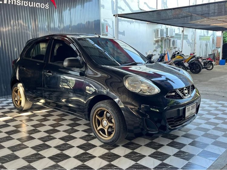 Nissan March 2018 1.2 E Sedan เบนซิน ไม่ติดแก๊ส เกียร์ธรรมดา ดำ รูปที่ 4