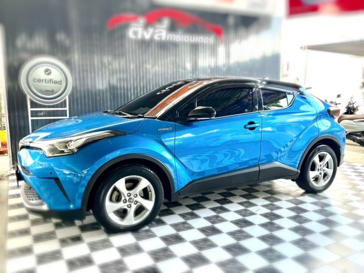 Toyota C-HR 2018 1.8 Hybrid Hi Sedan ไฮบริด ไม่ติดแก๊ส เกียร์อัตโนมัติ น้ำเงิน รูปที่ 3