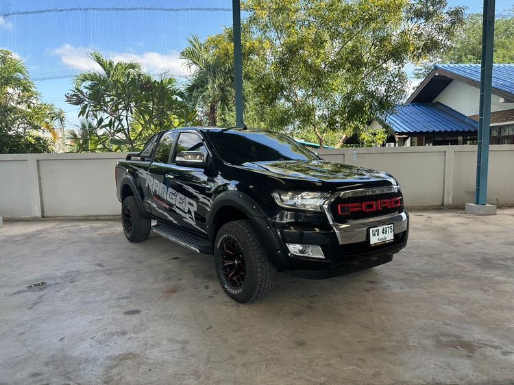 Ford Ranger 2018 2.2 Hi-Rider XLT Pickup ดีเซล ไม่ติดแก๊ส เกียร์อัตโนมัติ ดำ รูปที่ 2