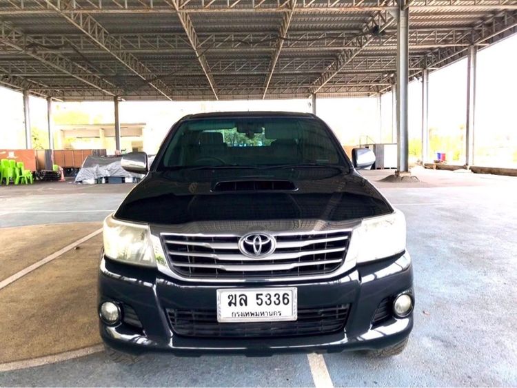 Toyota Hilux Vigo Champ 2012 Double Cab 2.5 E Prerunner Pickup ดีเซล ไม่ติดแก๊ส เกียร์อัตโนมัติ ดำ รูปที่ 3
