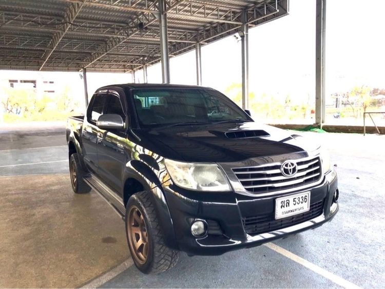 Toyota Hilux Vigo Champ 2012 Double Cab 2.5 E Prerunner Pickup ดีเซล ไม่ติดแก๊ส เกียร์อัตโนมัติ ดำ รูปที่ 4
