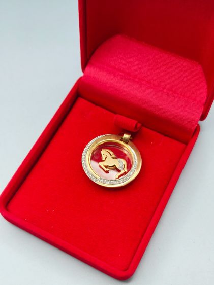 จี้ม้าทองฝังเพชร (หมุนได้) รูปที่ 3