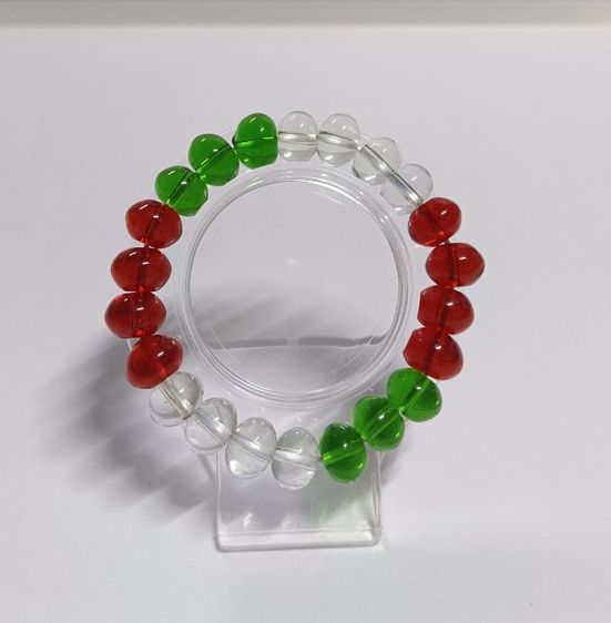 สร้อยข้อมือลูกปัดแก้ว สีสันสดใส ใส่เสริมโชคลาภ รูปที่ 3