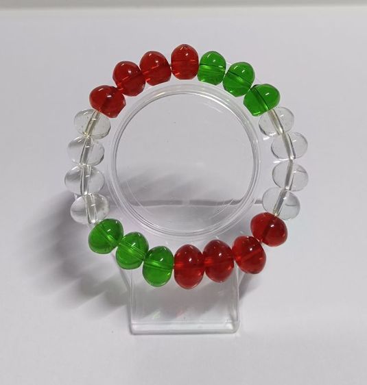 สร้อยข้อมือลูกปัดแก้ว สีสันสดใส ใส่เสริมโชคลาภ รูปที่ 4