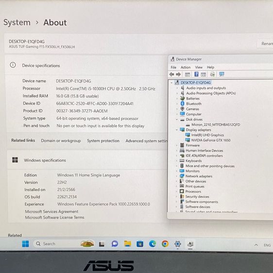 ASUS TUF GAMING F15 FX506LH-HN002T  รูปที่ 9