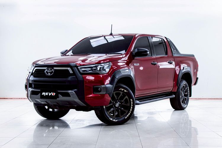 Toyota Hilux Revo 2021 Double Cab Prerunner 2x4 2.4 Rocco Pickup ดีเซล ไม่ติดแก๊ส เกียร์อัตโนมัติ แดง