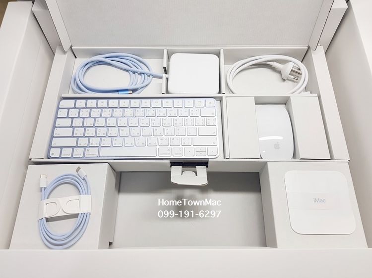 iMac (Retina 4.5K 24-inch, 2024) M4 8-Core CPU 8-Core GPU SSD 256Gb Ram 16Gb สีฟ้า ครบกล่อง มีประกัน รูปที่ 2