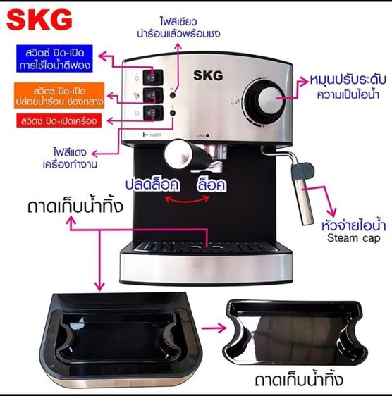 เครื่องชงกาแฟสดSKG รุ่น SK-1205 รูปที่ 5