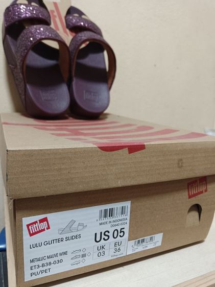 Fitflop รุ่น LuLu Glitter Sides สีม่วงเข้ม US5 รูปที่ 7