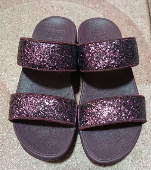รองเท้าแตะแบบลำลอง UK 3.5 | EU 36 | US 5 Fitflop รุ่น LuLu Glitter Sides สีม่วงเข้ม US5