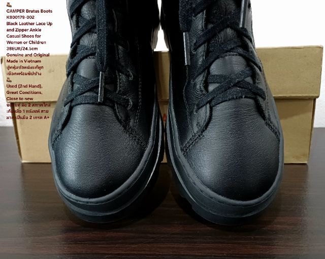 CAMPER Brutus Boots, Women's 38EU(24.5cm) Original ของแท้ มือ 2 สภาพใกล้เคียงมือ 1, รองเท้าบู้ท CAMPER หนังแท้ พื้นเต็ม ไม่มีตำหนิใดๆ สวยมาก รูปที่ 7