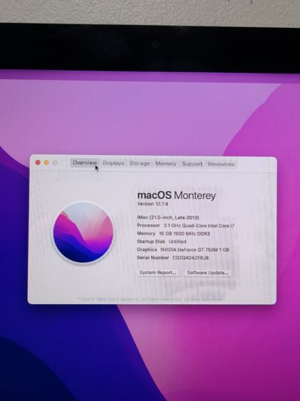 Imac 21.5" 2013 รูปที่ 2
