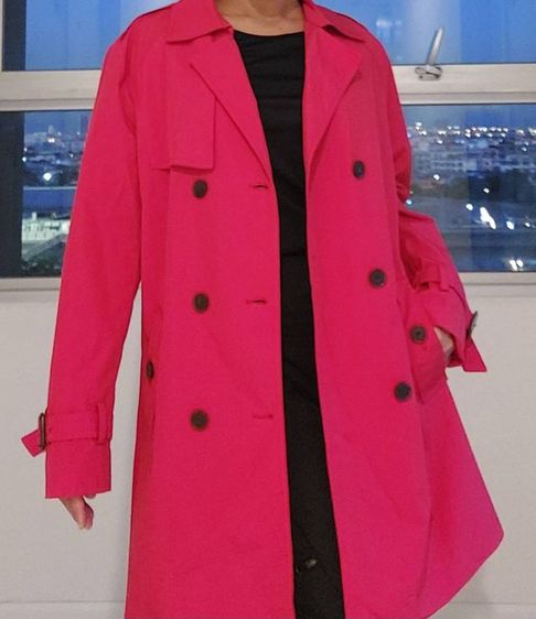 เสื้อโค้ท Trench Coat มือสอง Olivia Hassler สีแดง ไซส์ 95 รูปที่ 14