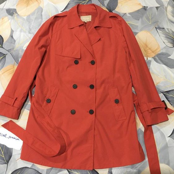 เสื้อโค้ท Trench Coat มือสอง Olivia Hassler สีแดง ไซส์ 95 รูปที่ 4