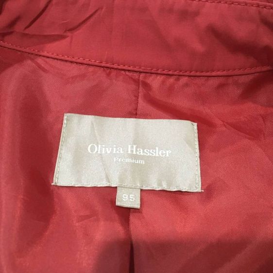 เสื้อโค้ท Trench Coat มือสอง Olivia Hassler สีแดง ไซส์ 95 รูปที่ 5