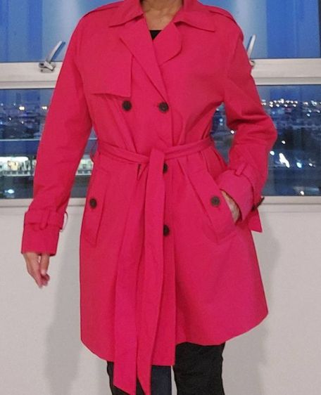 แขนยาว M อื่นๆ เสื้อโค้ท Trench Coat มือสอง Olivia Hassler สีแดง ไซส์ 95