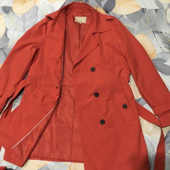 เสื้อโค้ท Trench Coat มือสอง Olivia Hassler สีแดง ไซส์ 95 รูปที่ 6