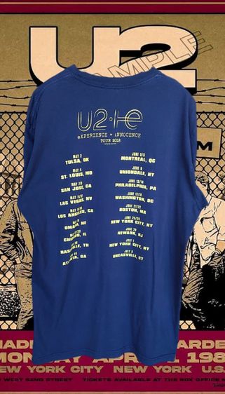 เสื้อวง U2 T Shirt Tour2018s' รูปที่ 2