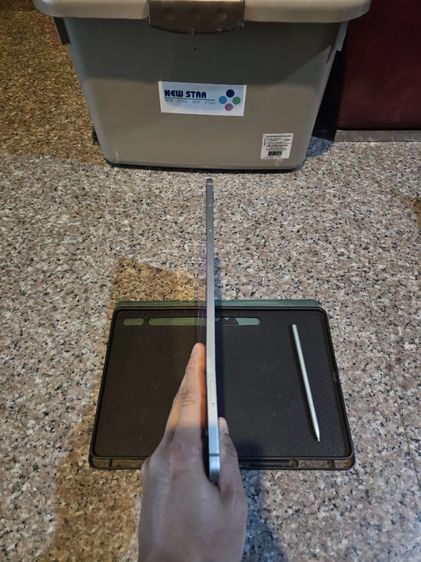 ขายSamsungTabS7FEสีGrayและGreen64กิ๊กLTEใส่ซิมได้ยกกล่องจอสวยกริปใช้งานดีถูกมากกก รูปที่ 11