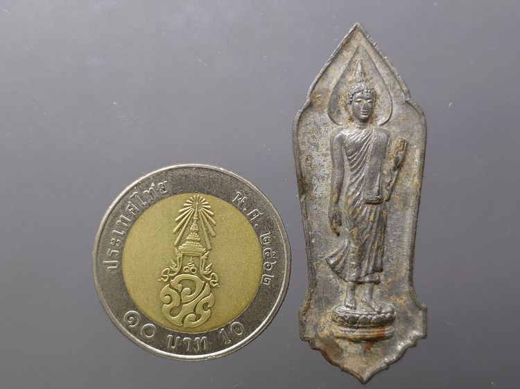 พระฉลอง 25 พุทธศตวรรษ เนื้อชินตะกั่ว พ.ศ.2500 พร้อมตลับ รูปที่ 7