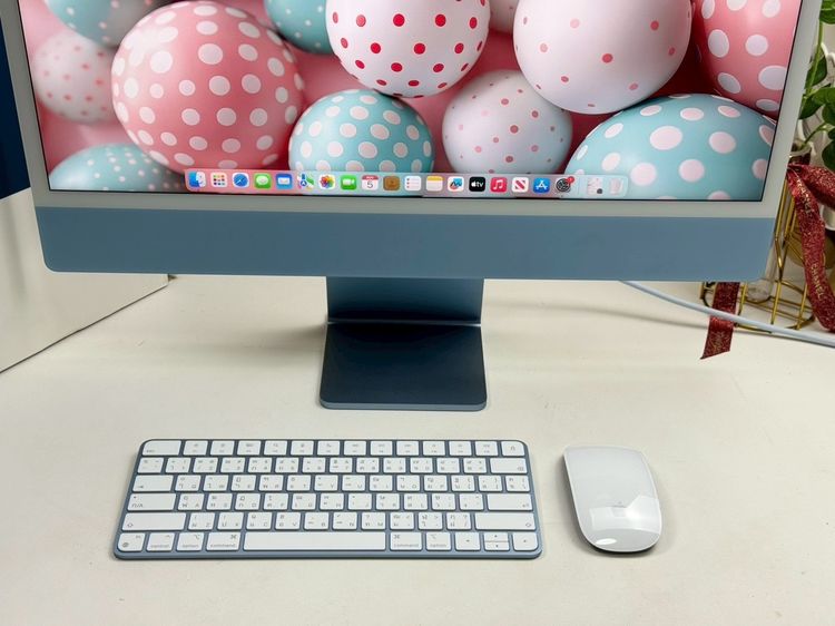 iMac 24-inch M1 2021 Ram8GB SSD256GB CPU8-Core GPU7-Core 2Ports Blue apple care 1 November 2026 รูปที่ 4