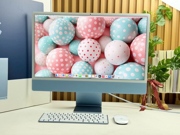 iMac 24-inch M1 2021 Ram8GB SSD256GB CPU8-Core GPU7-Core 2Ports Blue apple care 1 November 2026