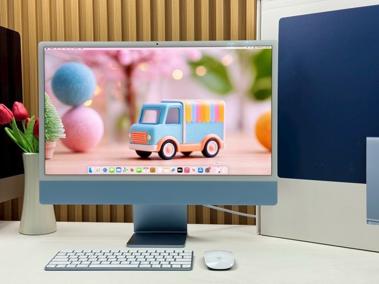 iMac 24-inch M1 2021 Ram8GB SSD256GB CPU8-Core GPU7-Core 2Ports Blue apple care 1 November 2026