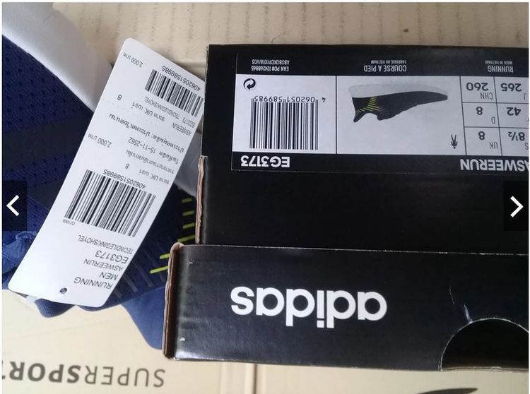 ADIDAS Asweerun รองเท้าวิ่งผู้ชาย สี กรมท่า - เหลือง ของแท้ ของใหม่ ลดล้างสต๊อค รูปที่ 5