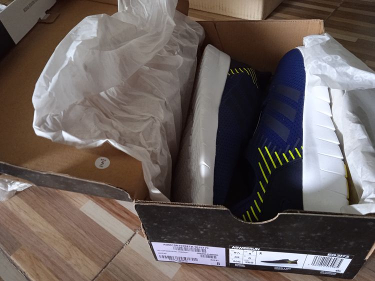 ADIDAS Asweerun รองเท้าวิ่งผู้ชาย สี กรมท่า - เหลือง ของแท้ ของใหม่ ลดล้างสต๊อค รูปที่ 3