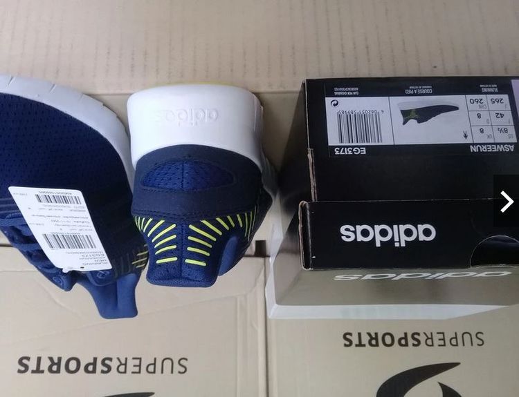ADIDAS Asweerun รองเท้าวิ่งผู้ชาย สี กรมท่า - เหลือง ของแท้ ของใหม่ ลดล้างสต๊อค รูปที่ 4