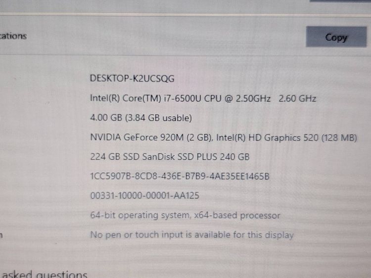 Dell latitude 3470 Core i7 6500u 2.5GHz Ram 4 GB SSD 240 GB จอ 14 นิ้ว รูปที่ 11