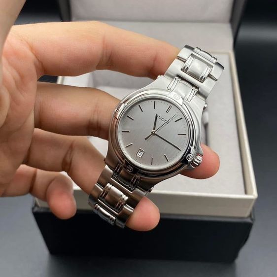 Gucci 9040M Silver Dial Boy Size Swiss Made รูปที่ 3