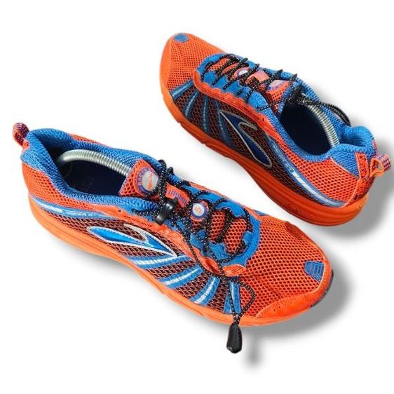 ผู้ชาย หลากสี รองเท้าวิ่ง Brooks Men Shoes 8.5 M Racer ST 5 Running Sneakers Orange Mesh Low us11 eu45 29cm.