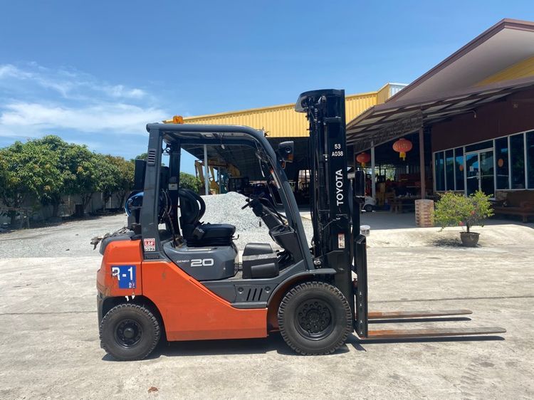 รถฟอร์คลิฟท์ TOYOTA รุ่น 02-8FG20 ยก 2ตัน  ยกสูง 5.5เมตร ใช้แก๊ส LPG เก่านอก รูปที่ 9